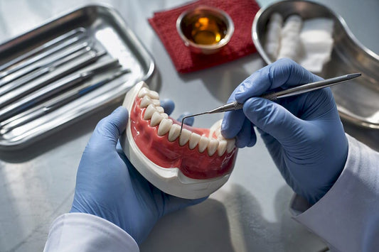 Periodontal probe measuring gum pocket depth